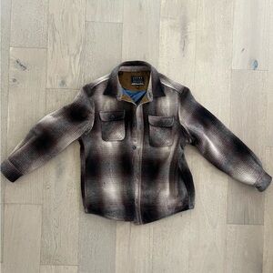 Jachs Plaid Shirt Jacket - Black and Brown